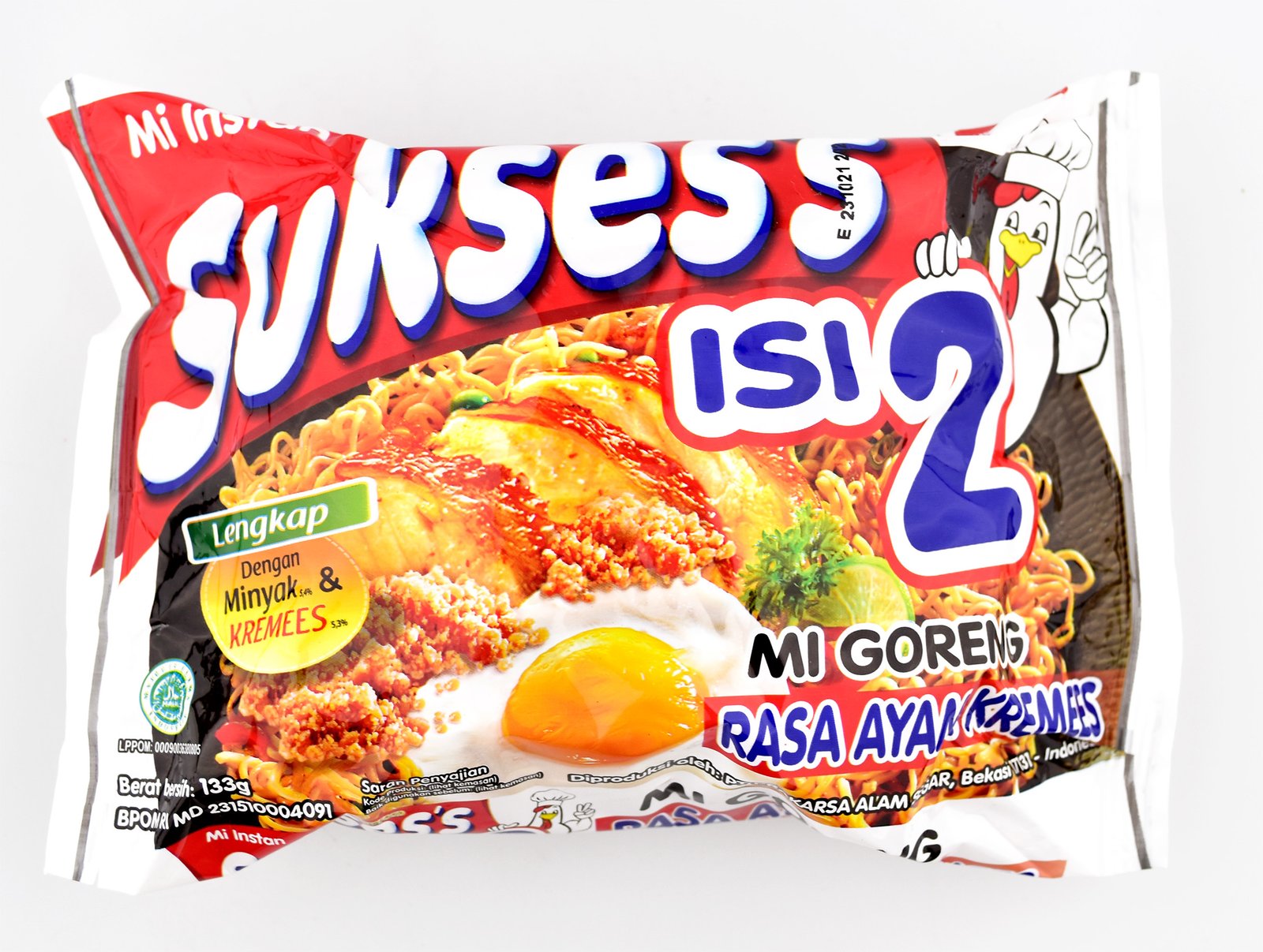 MIE SUKSES GORENG AYAM KREMES 133GR