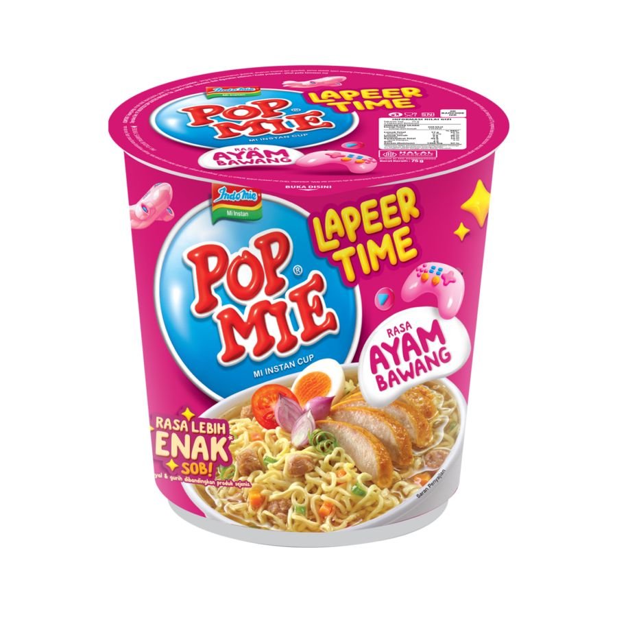 POP MIE LAPER TIME RASA AYAM BAWANG 75GR