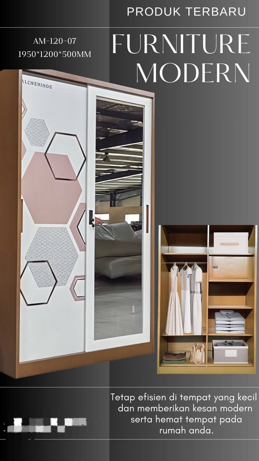 LEMARI BESI 2 PINTU 1950X1200X5 AM 1-9 - Gambar 6