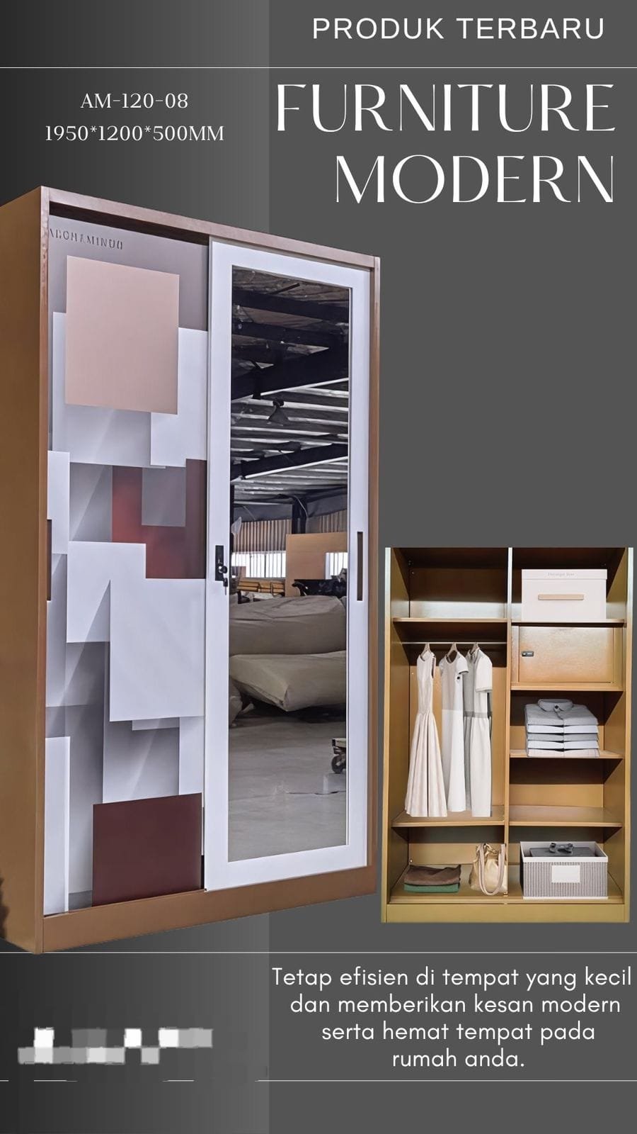 LEMARI BESI 2 PINTU 1950X1200X5 AM 1-9 - Gambar 5