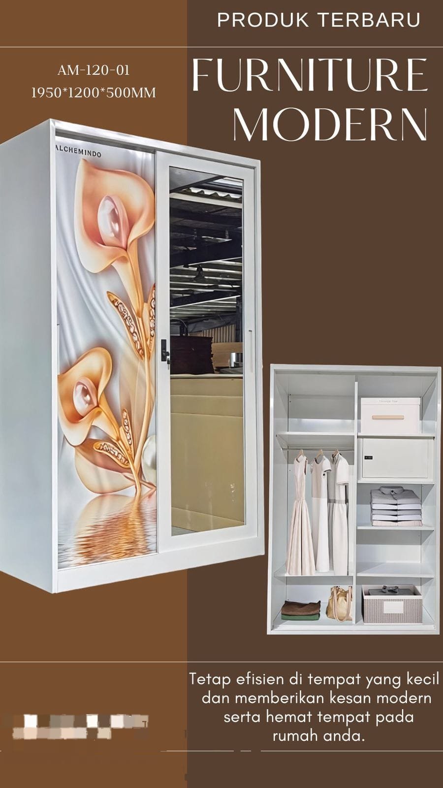 LEMARI BESI 2 PINTU 1950X1200X5 AM 1-9 - Gambar 4