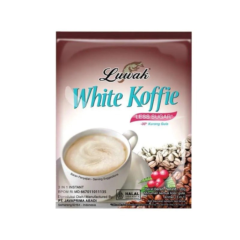 LUWAK WHITE KOFFE LES SUGAR RTG 10'S 20GR