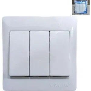 SAKLAR DECOR 3G 1W WHITE 10X10X1 VS9031/1015