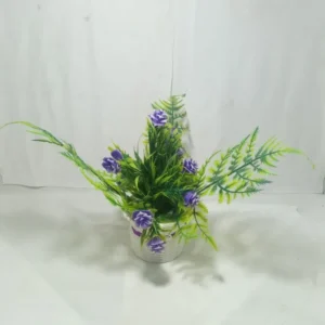 BUNGA + POT PLASTIK ANYAM T28CM