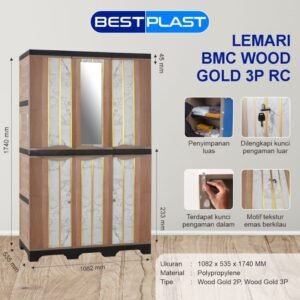 LEMARI BMC WOOD GOLD 3RC