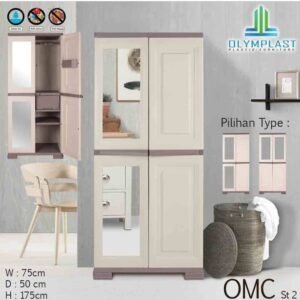 LEMARI 2 PINTU OMC ST2 CREAM