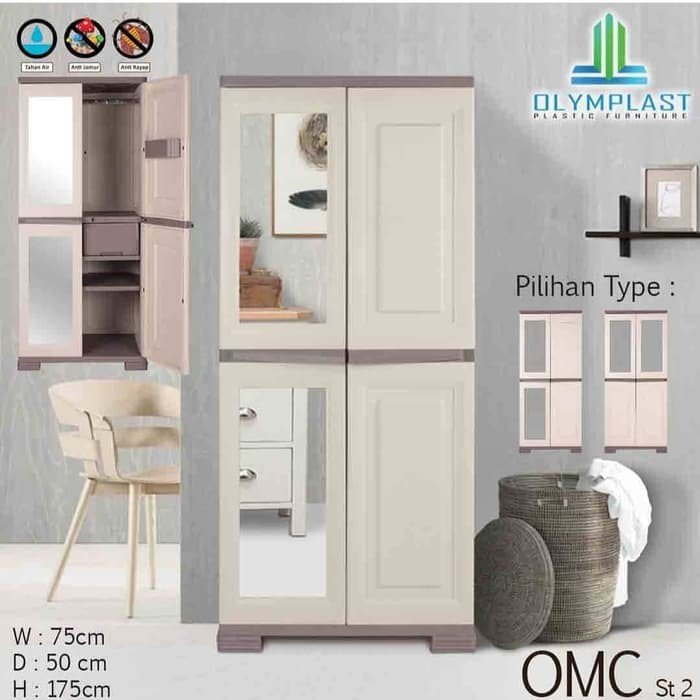 LEMARI 2 PINTU OMC ST2 CREAM