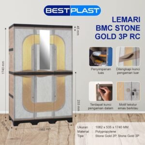 LEMARI BMC WOOD GOLD 3GC