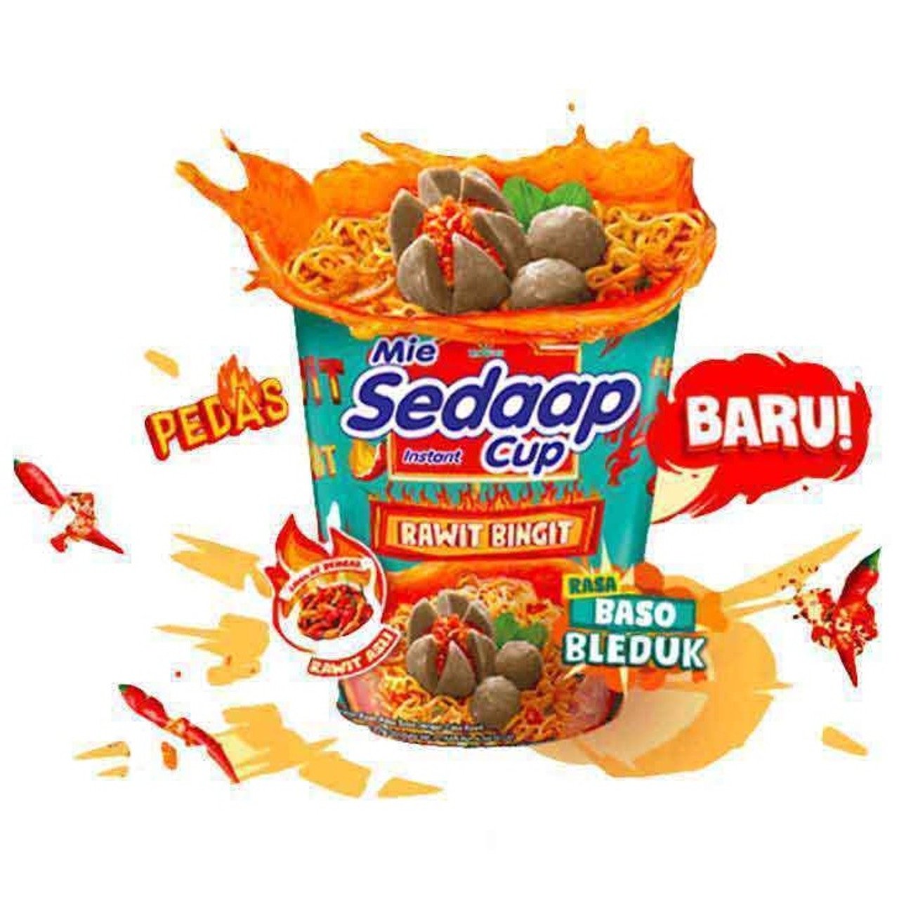 MIE SEDAP CUP BASO BLEDUK 77GR - Gambar 2