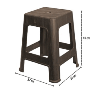 KURSI BAKSO PLASTIK CJP BKY-01 KIARA KAYU COKLAT